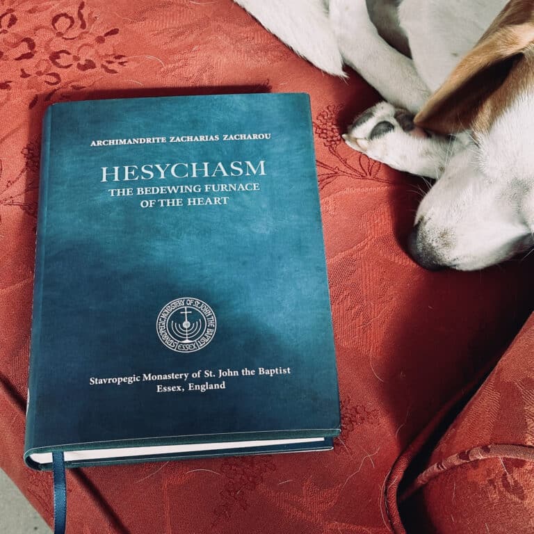 Book cover of Hesychasm: The Bedewing Furnace of the Heart by Archimandrite Zacharias Zacharou