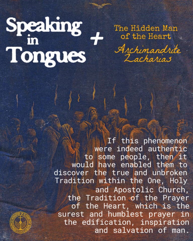 Book cover: Speaking in Tongues + The Hidden Man of the Heart by Archimandrite Zacharias