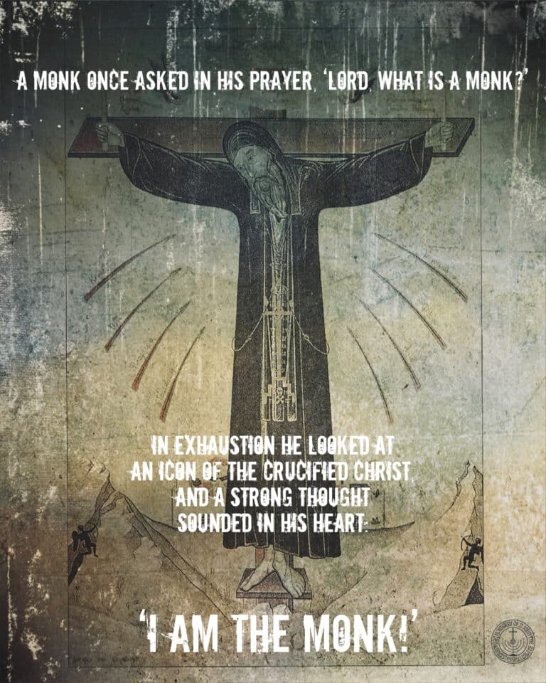 Monk sees himself in icon of crucified Christ: 'I am the monk!