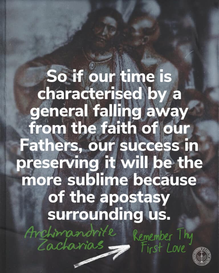 Faith quote by Archmandrite Zacharias on preserving faith amid apostasy